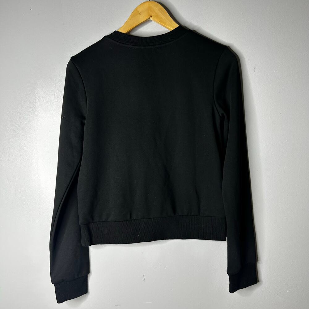 NWT Endless Rose Anthropologie Bonjour Sweatshirt Womens‎ XS Sparkly Graphic - Picture 6 of 7